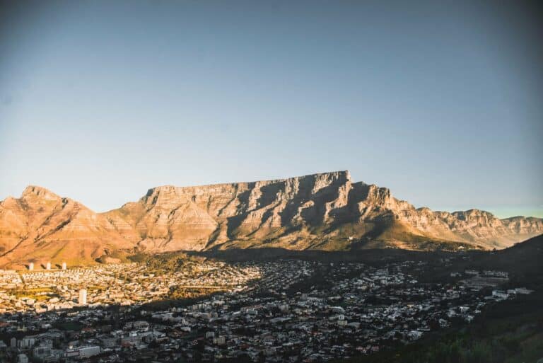 Cape Town beneath Table Mountain, South Africa