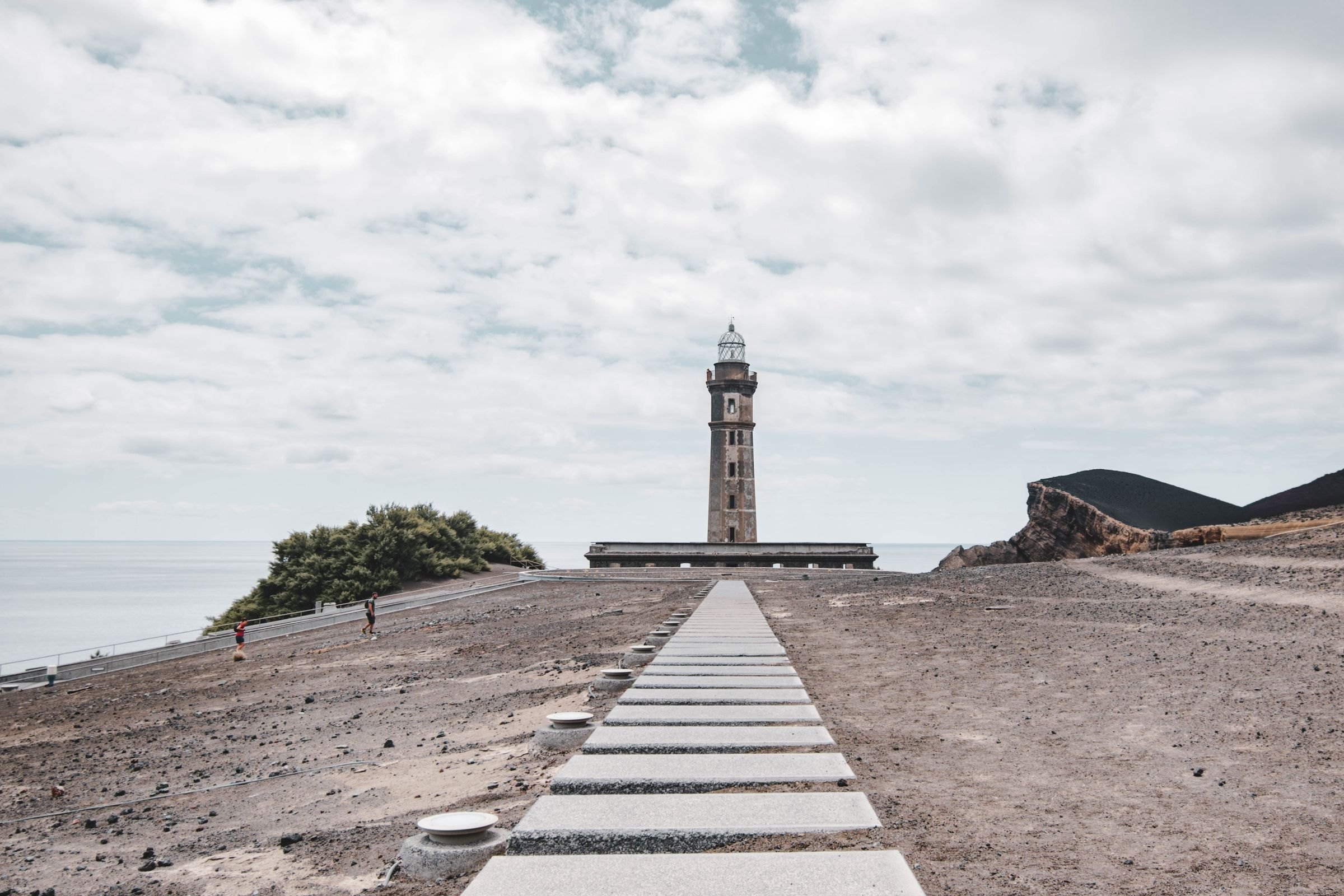 The Capelinhos lighthouse on Faial