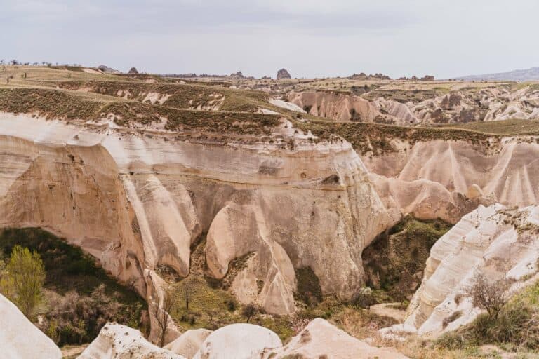 The pale rock valleys of Cappadocia