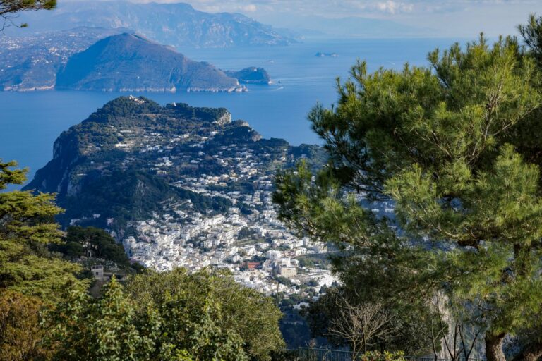 Capri island and the Bay of Naples from above