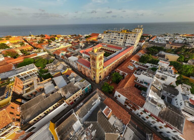 Cartagena's old town from the air