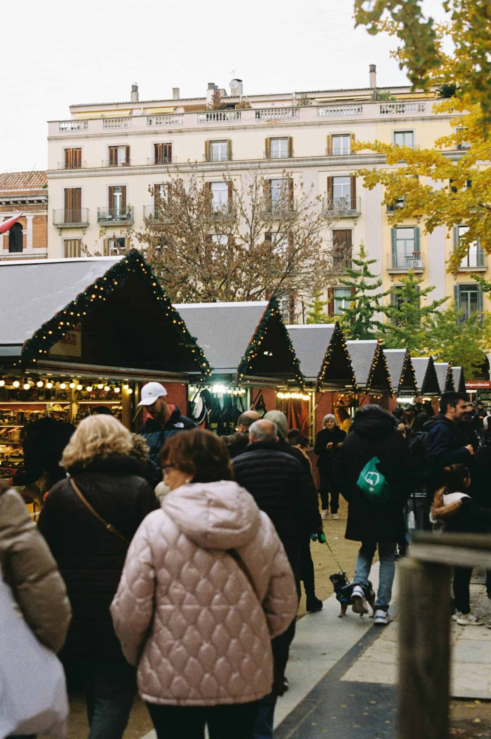The Christmas market in Girona, Catalonia