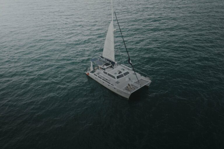 A sailing catamaran off Phuket