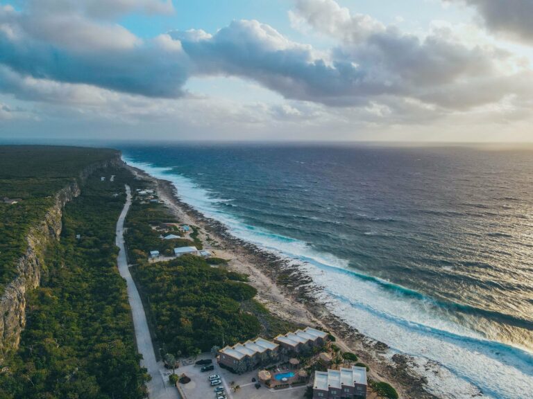 The coastline of the Cayman Islands from above