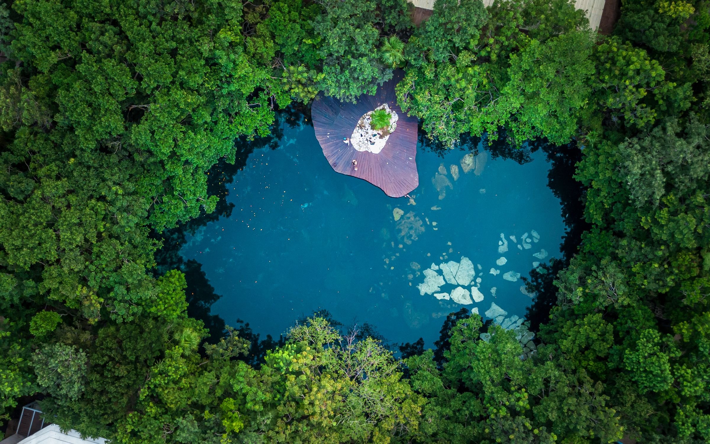 A cenote from above