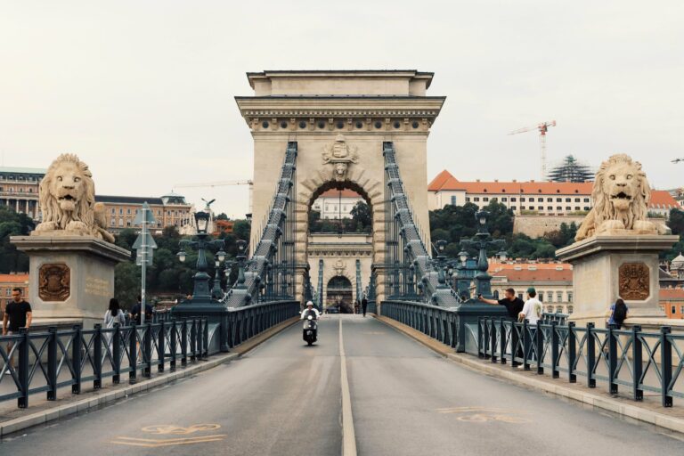 The Széchenyi Chain Bridge in Budapest