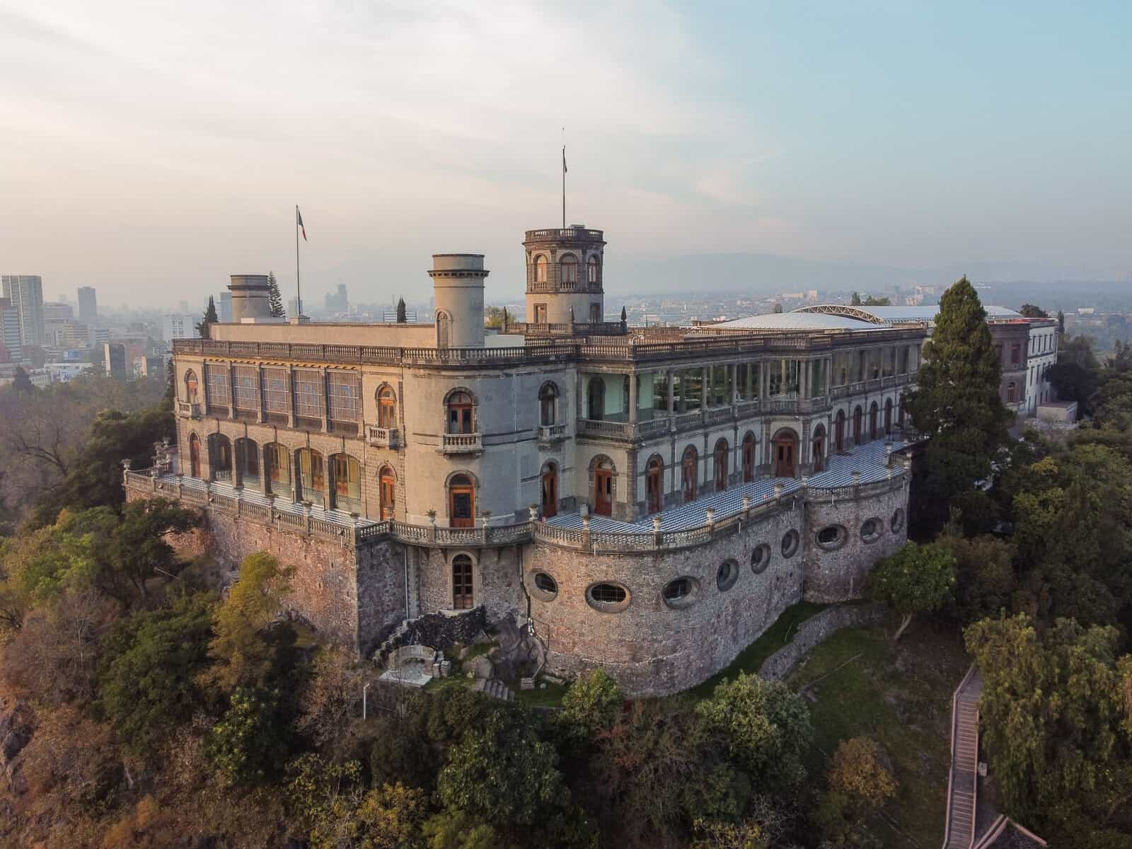 Chapultepec Castle on its hill in Mexico City
