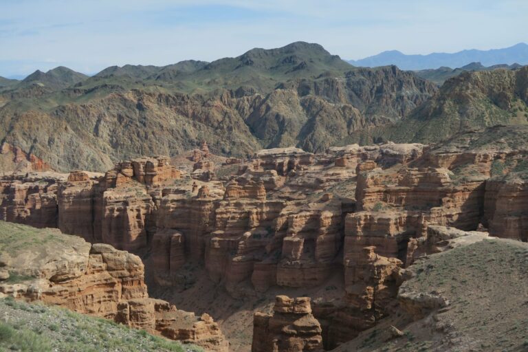 The rock formations of Charyn Canyon, Kazakhstan