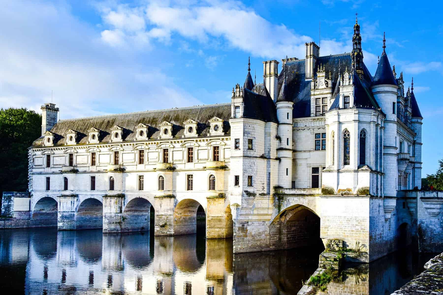 Château de Chenonceau spanning the River Cher in the Loire Valley, France