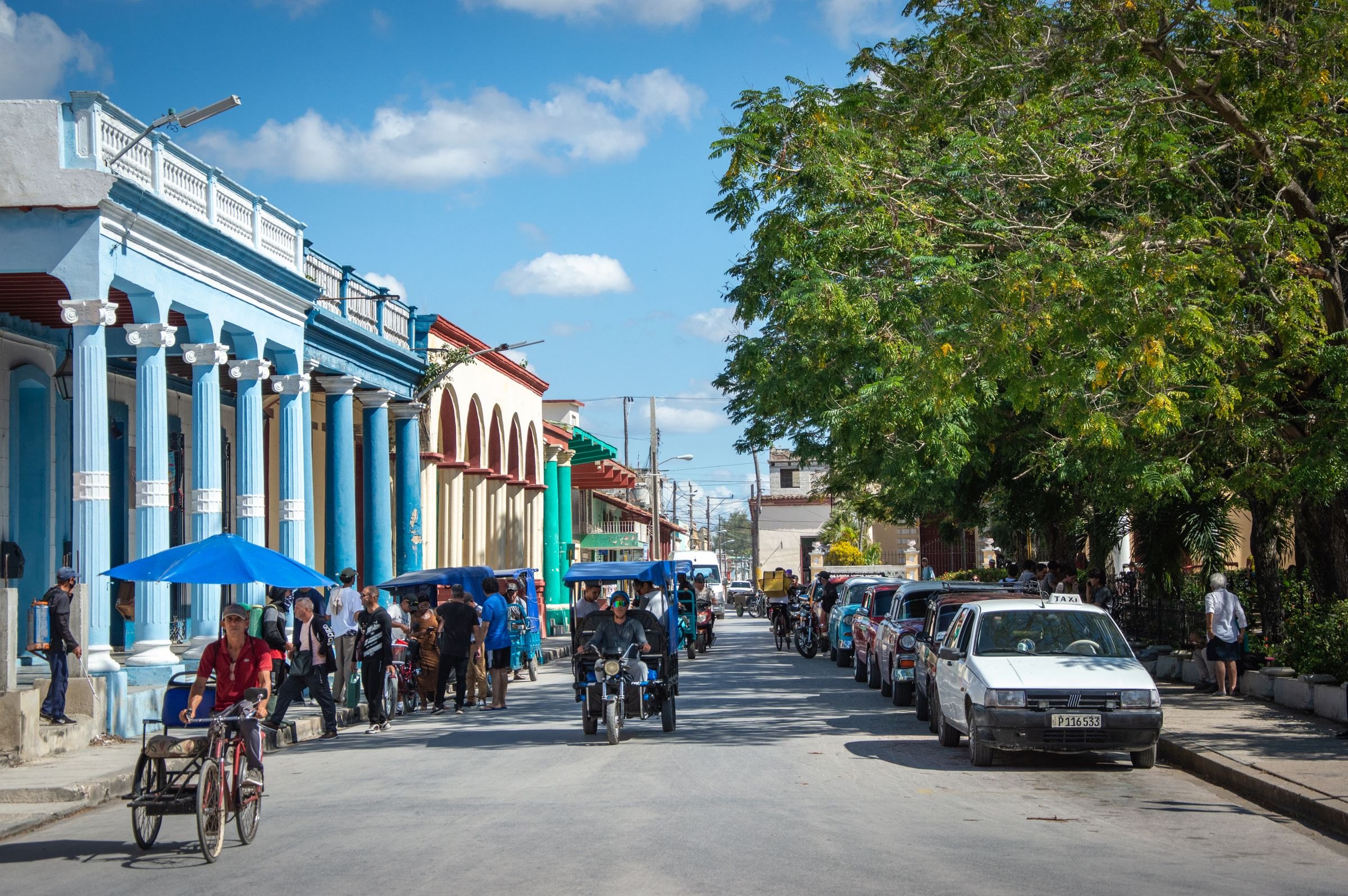 A colourful colonial street in Cuba