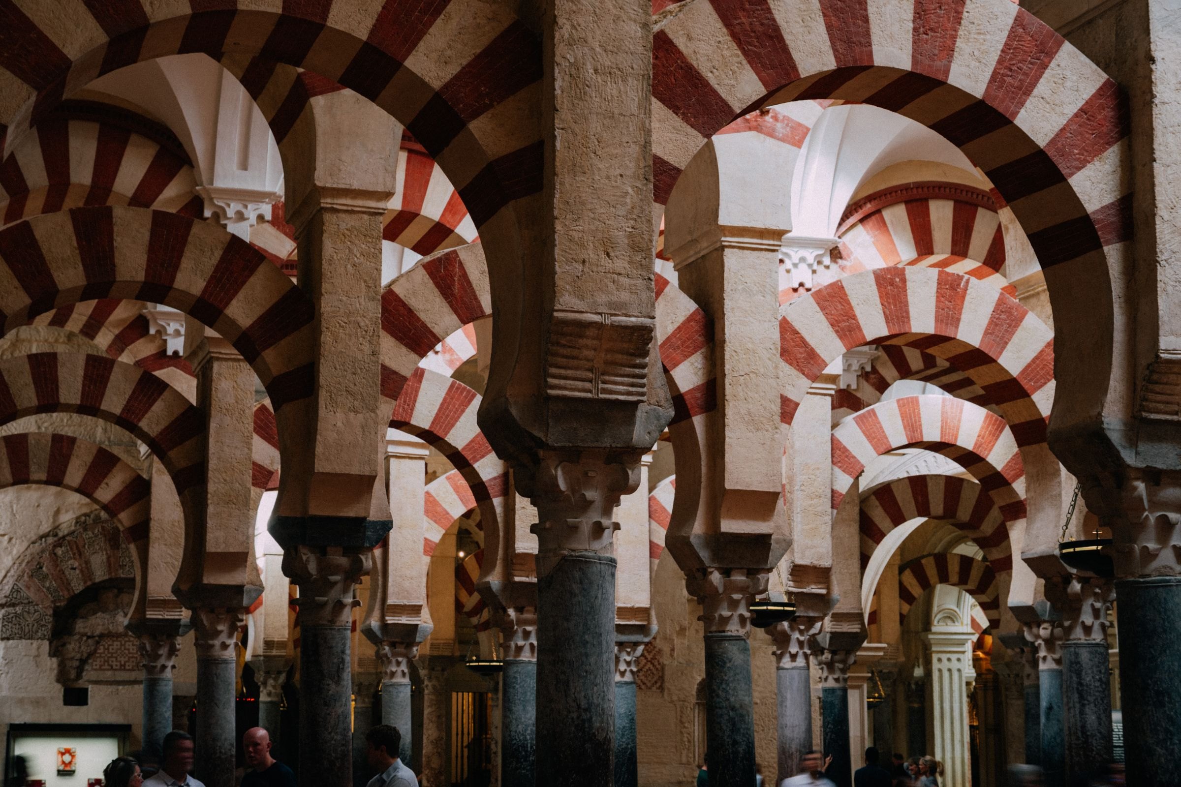 The arches of the Mezquita in Cordoba