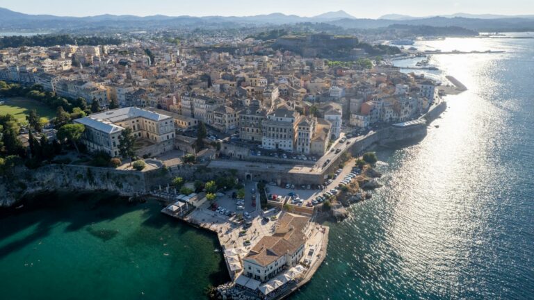 The old town of Corfu from above