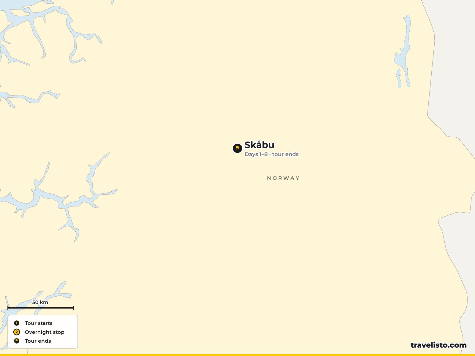 Map of Skåbu in the mountains of central Norway