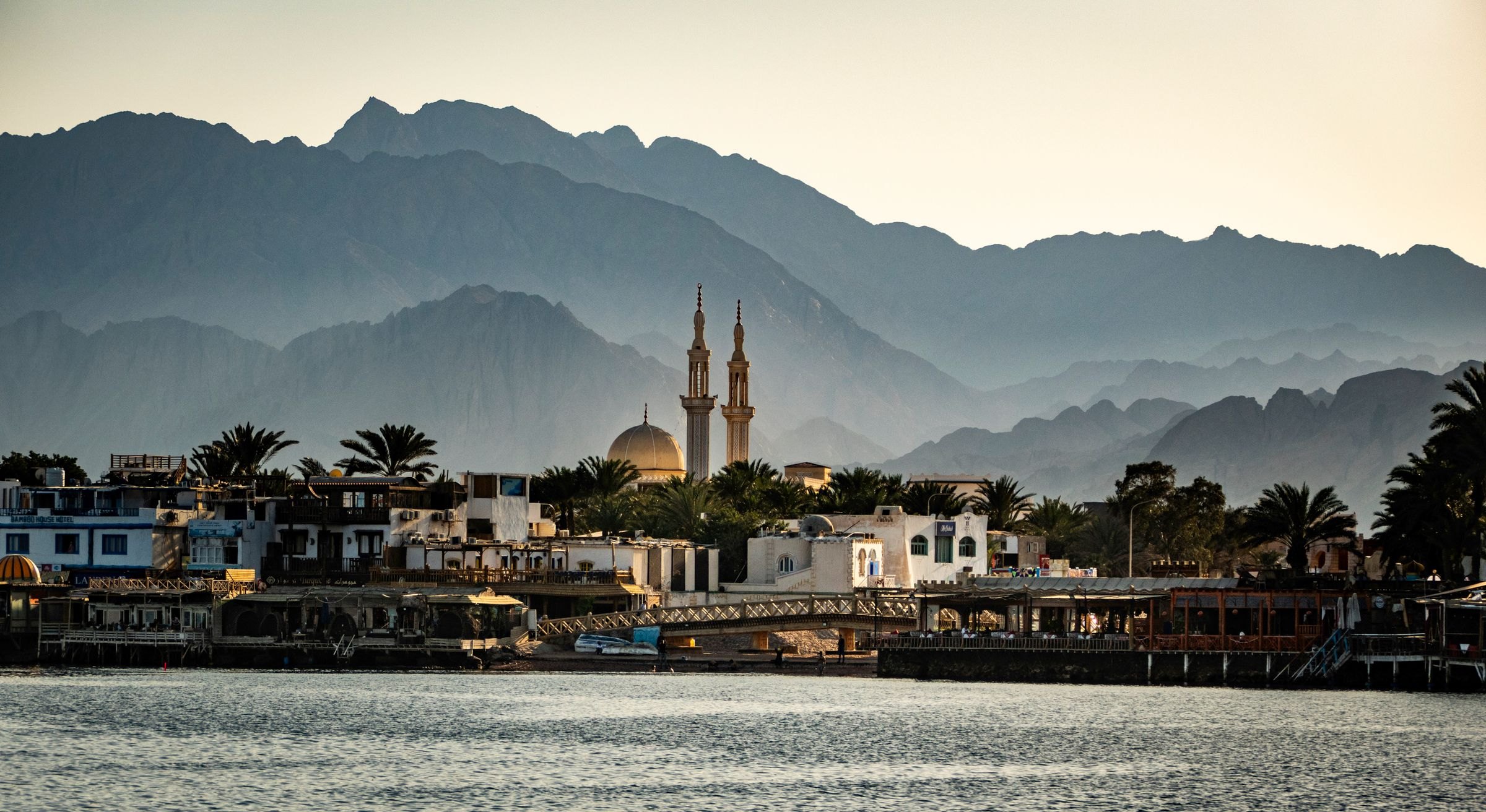Dahab on the Red Sea below the Sinai mountains