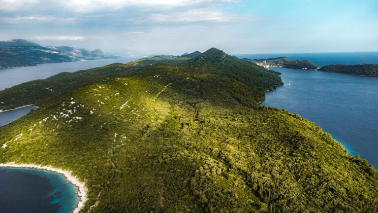 A green island in southern Dalmatia from the air