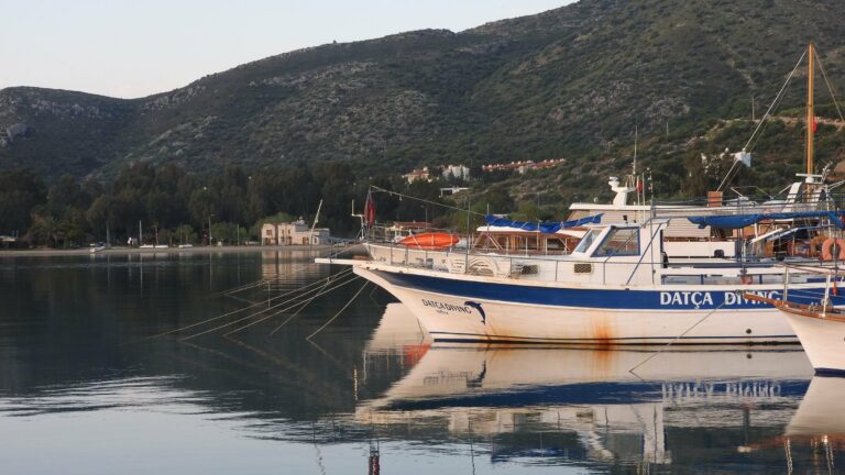 Boats in the harbour at Datça