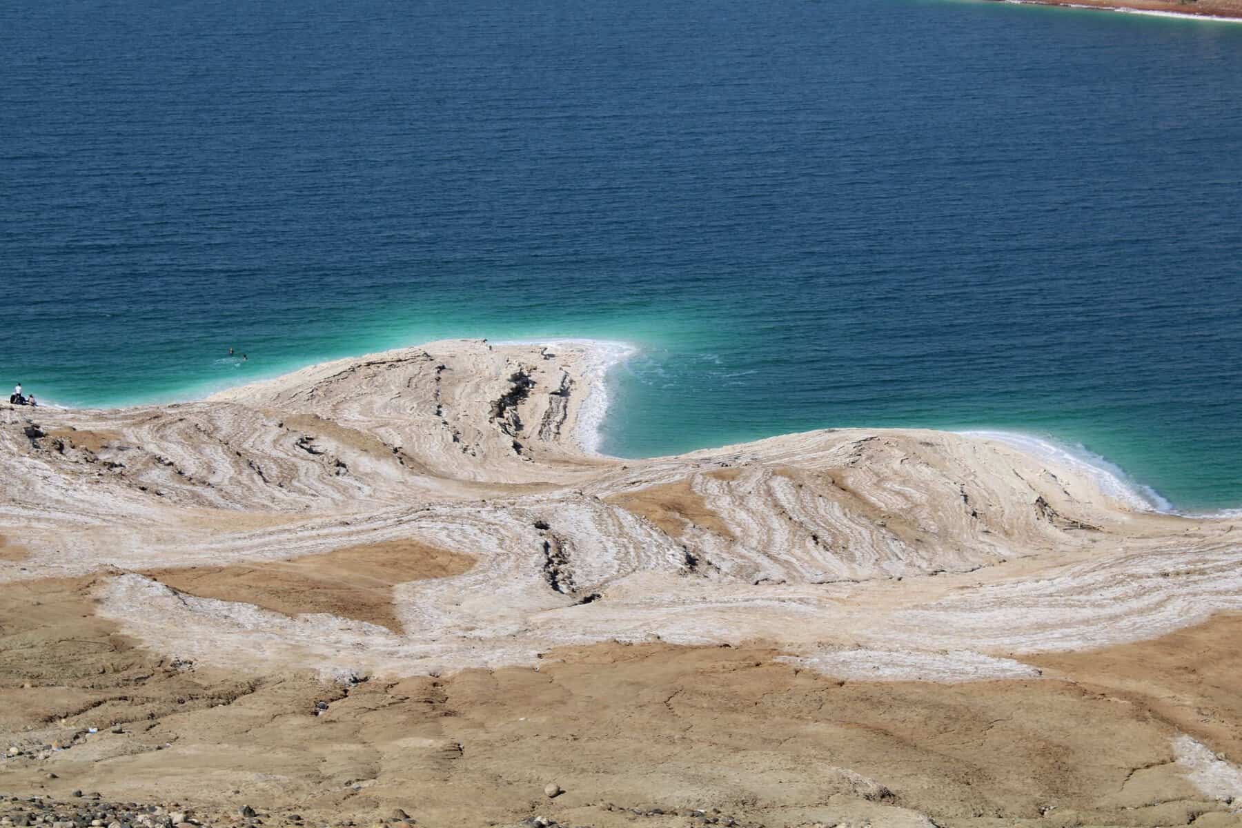 Salt formations along the shore of the Dead Sea