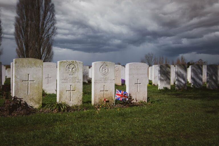 British war graves at Delville Wood Cemetery, Longueval, on the Somme
