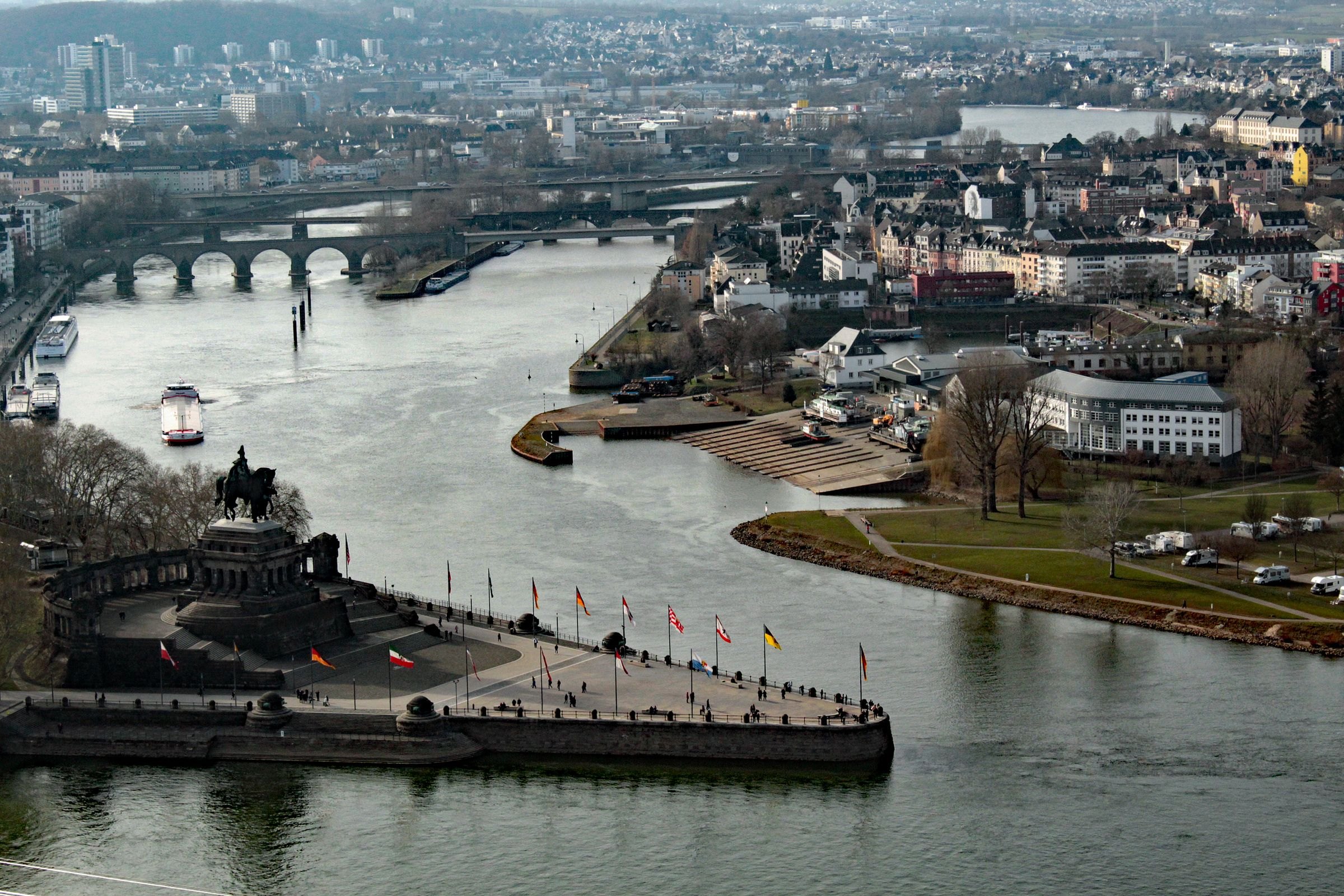 The Deutsches Eck in Koblenz