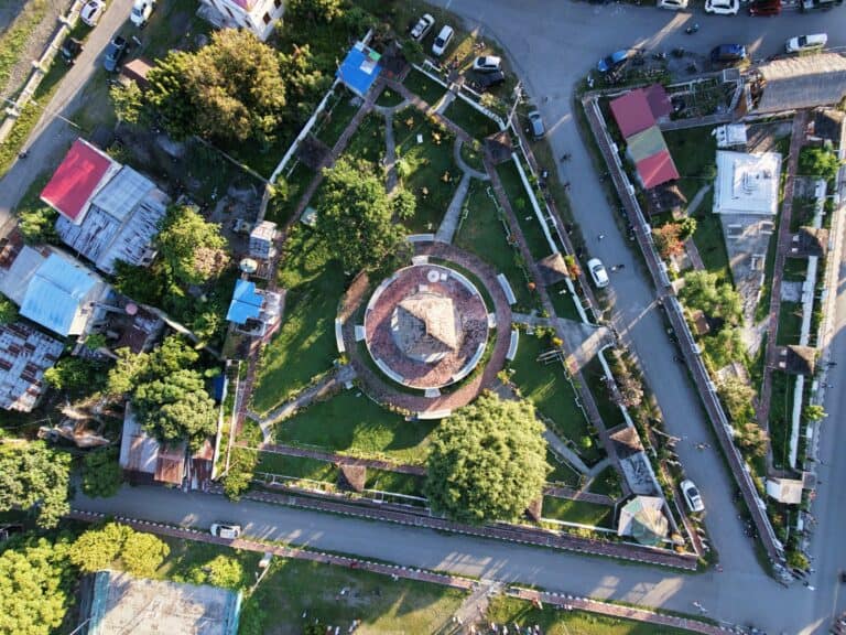 Aerial view of the Government Palace in Dili, Timor-Leste