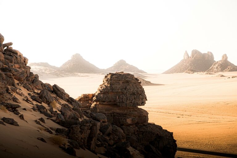 Rock formations and dunes near Djanet