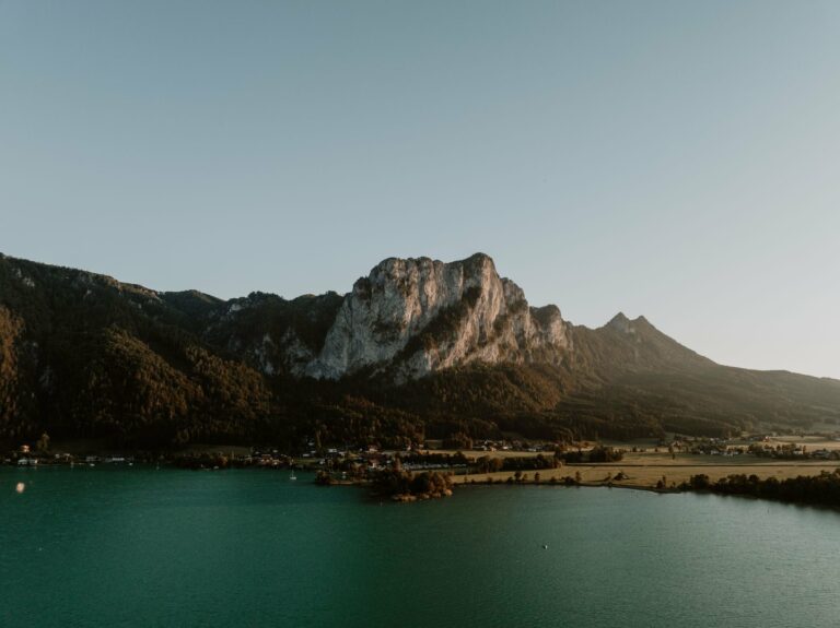 The Drachenwand above a lake in the Salzkammergut