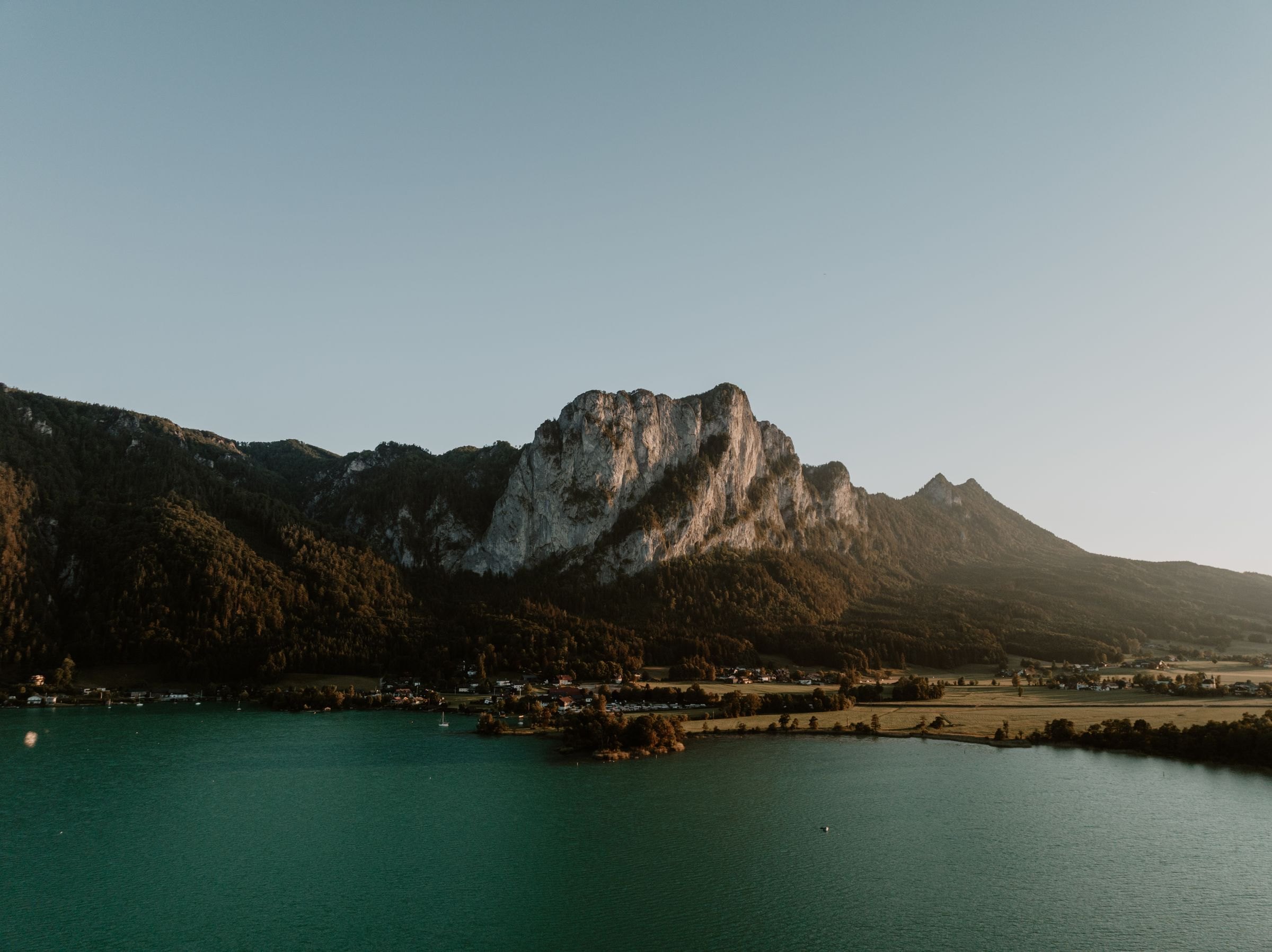 The Drachenwand above a lake in the Salzkammergut