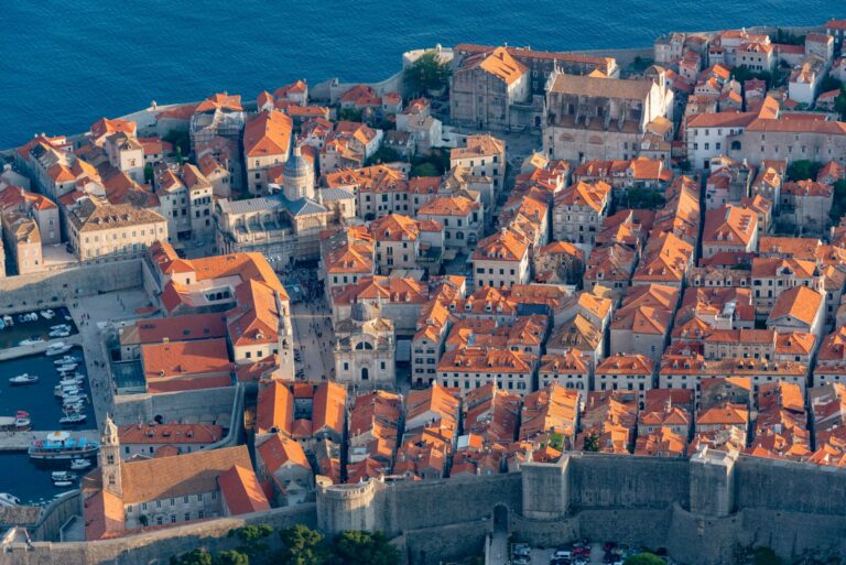 Dubrovnik's walled old town from above