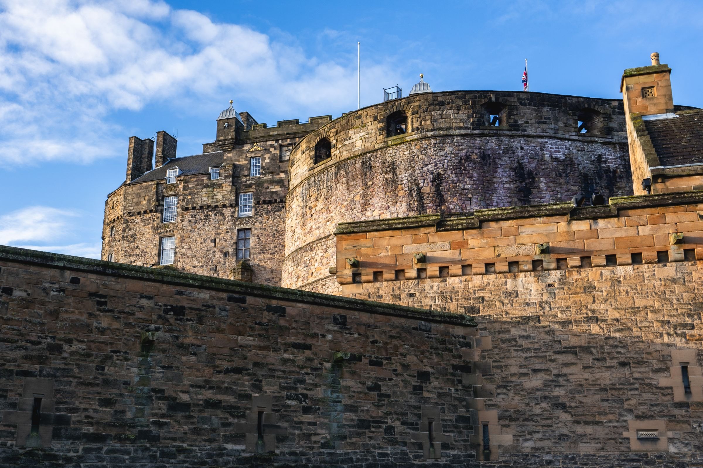 The walls of Edinburgh Castle