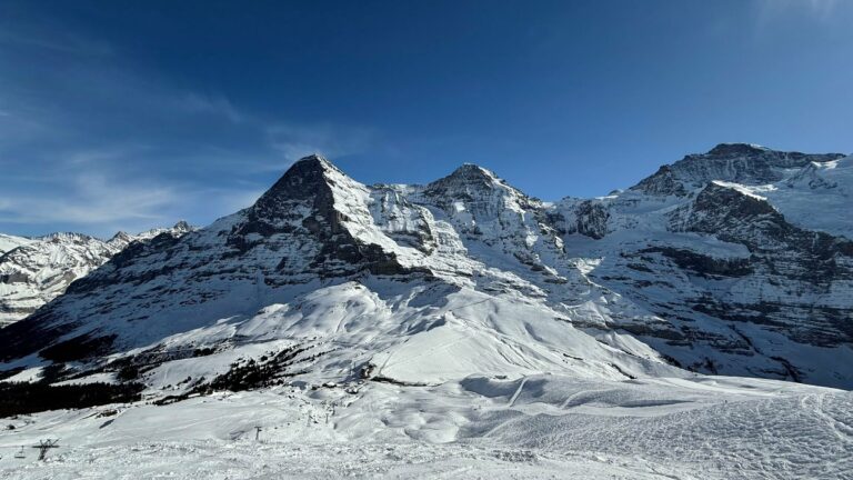 The Eiger, Mönch and Jungfrau in the Bernese Alps