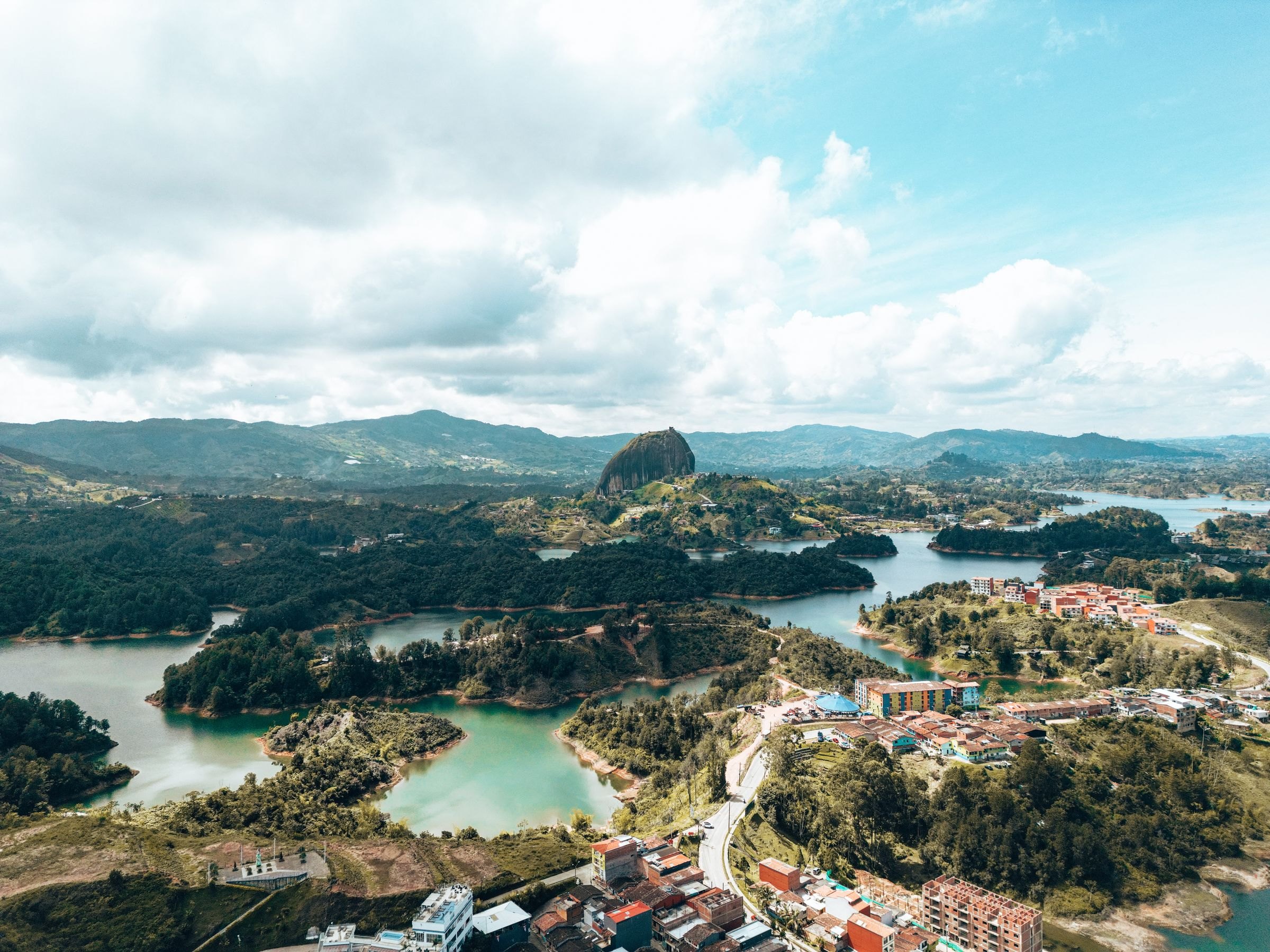 El Peñol above the lakes of Guatapé