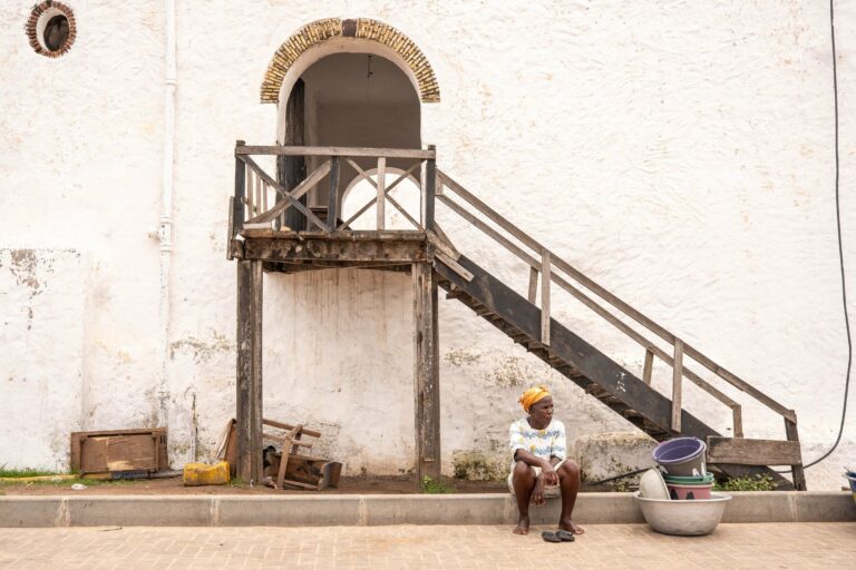 A historic building in Elmina, Ghana