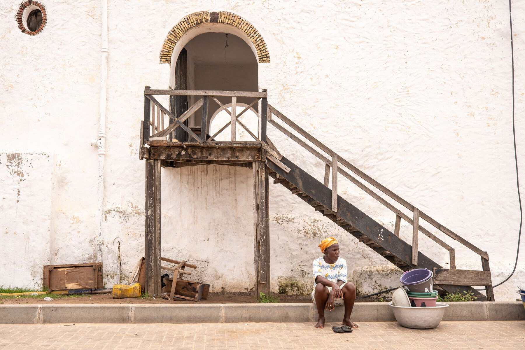 A historic building in Elmina, Ghana