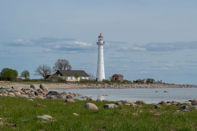 A historic lighthouse on the Estonian coast