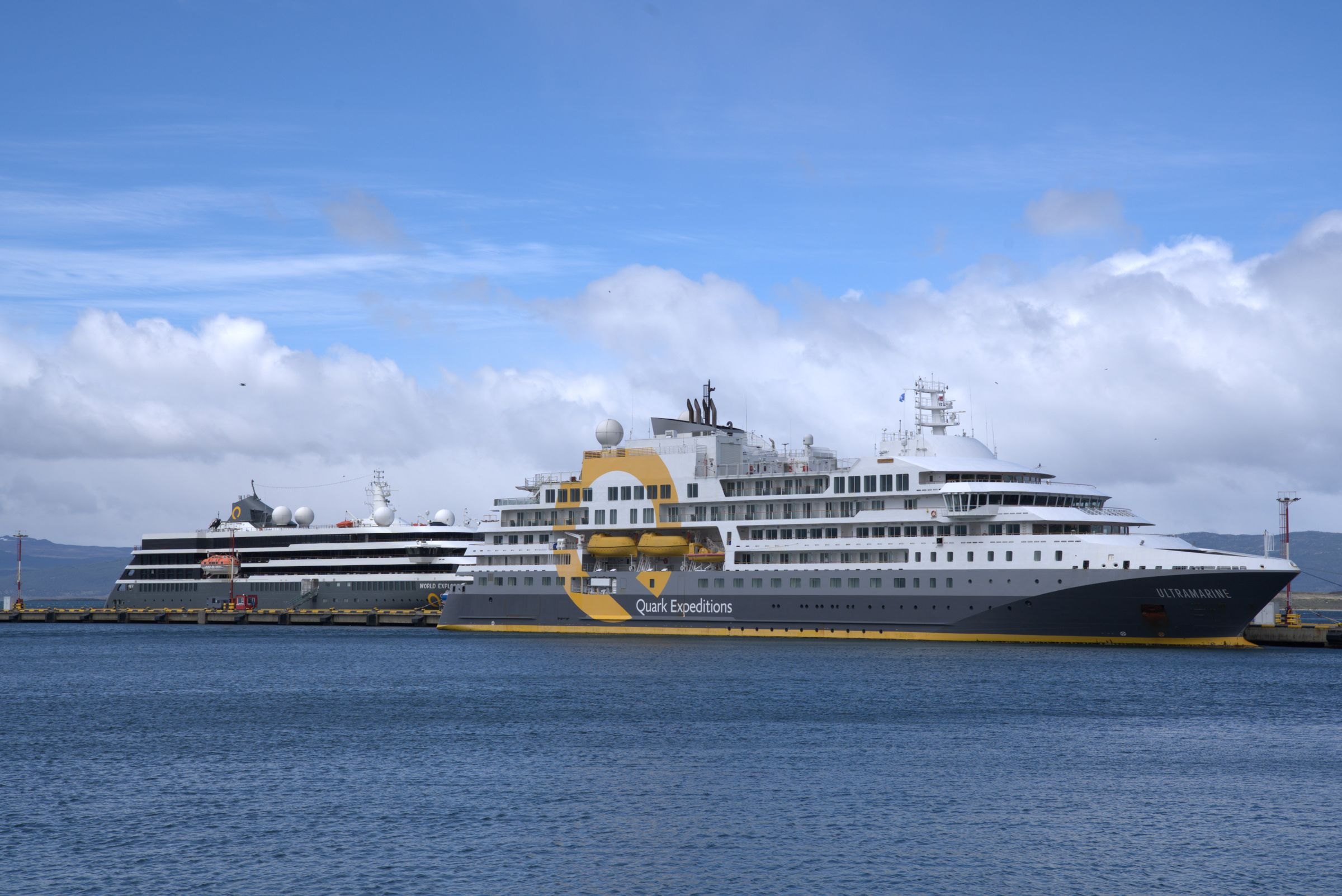 Expedition ships in harbour