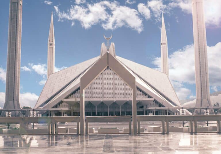 The Faisal Mosque in Islamabad, Pakistan