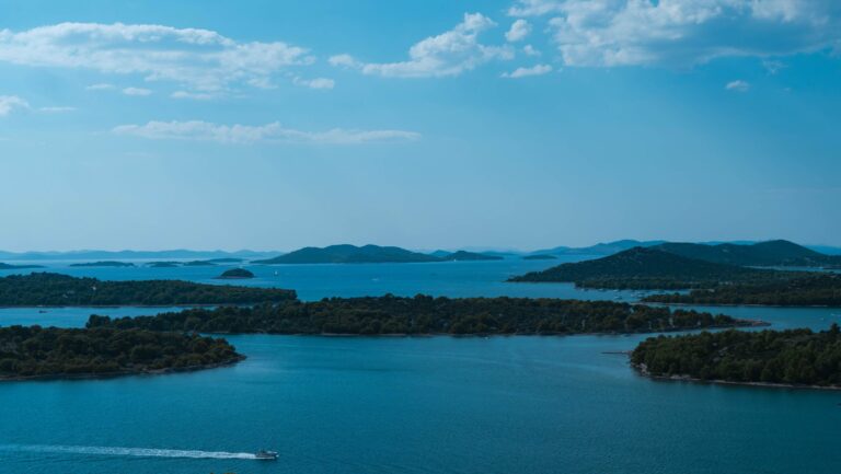 Forested islands in the Baltic archipelago