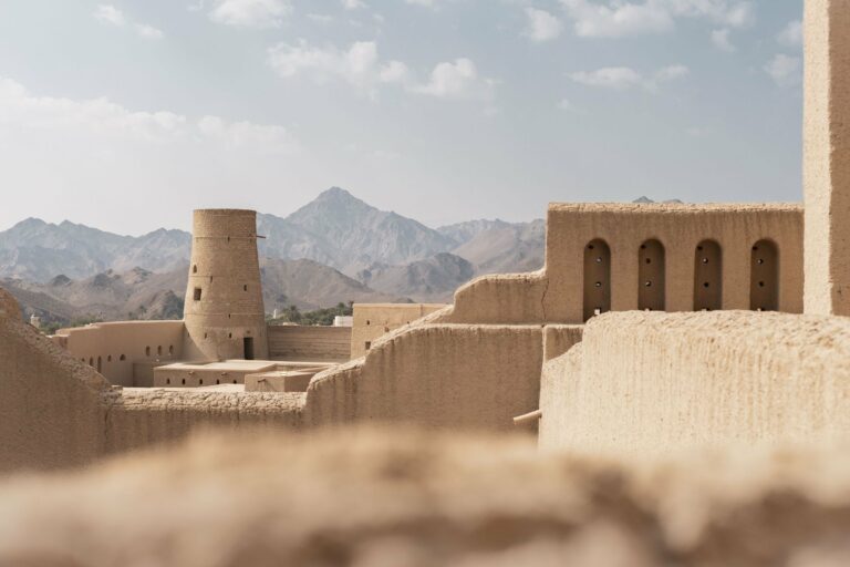 An Omani fort beneath the mountains