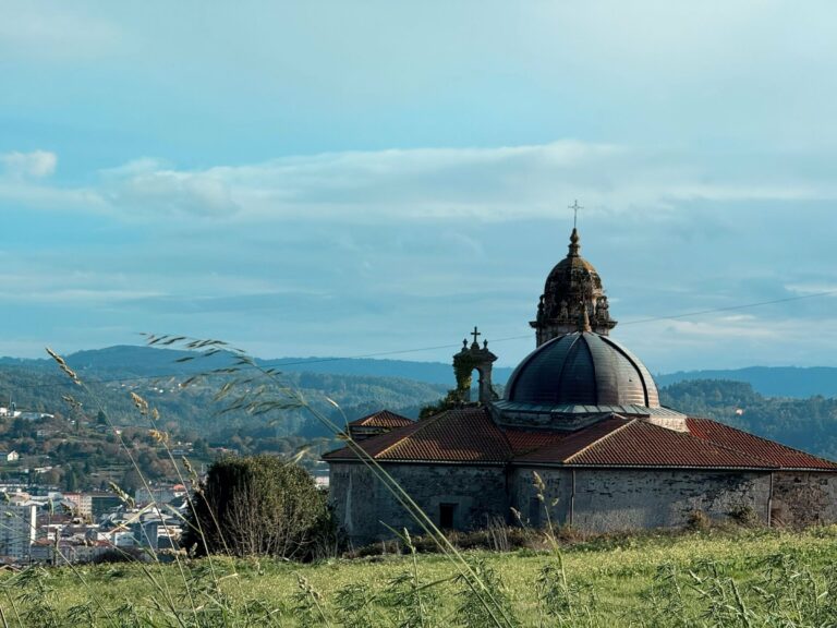 A church above the Galician countryside