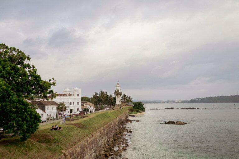 The Galle lighthouse and fort walls