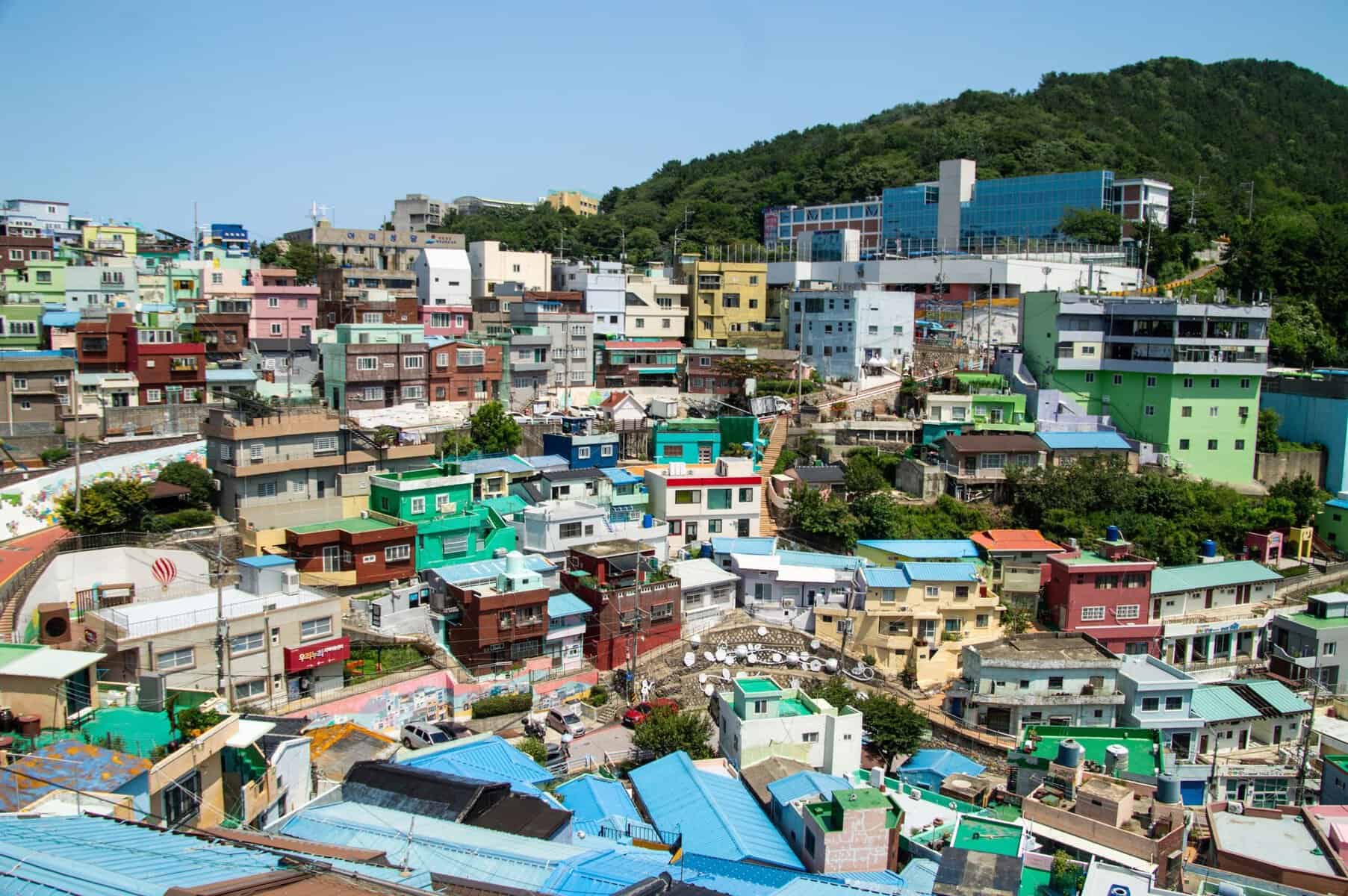 The colourful houses of Gamcheon Culture Village in Busan, South Korea