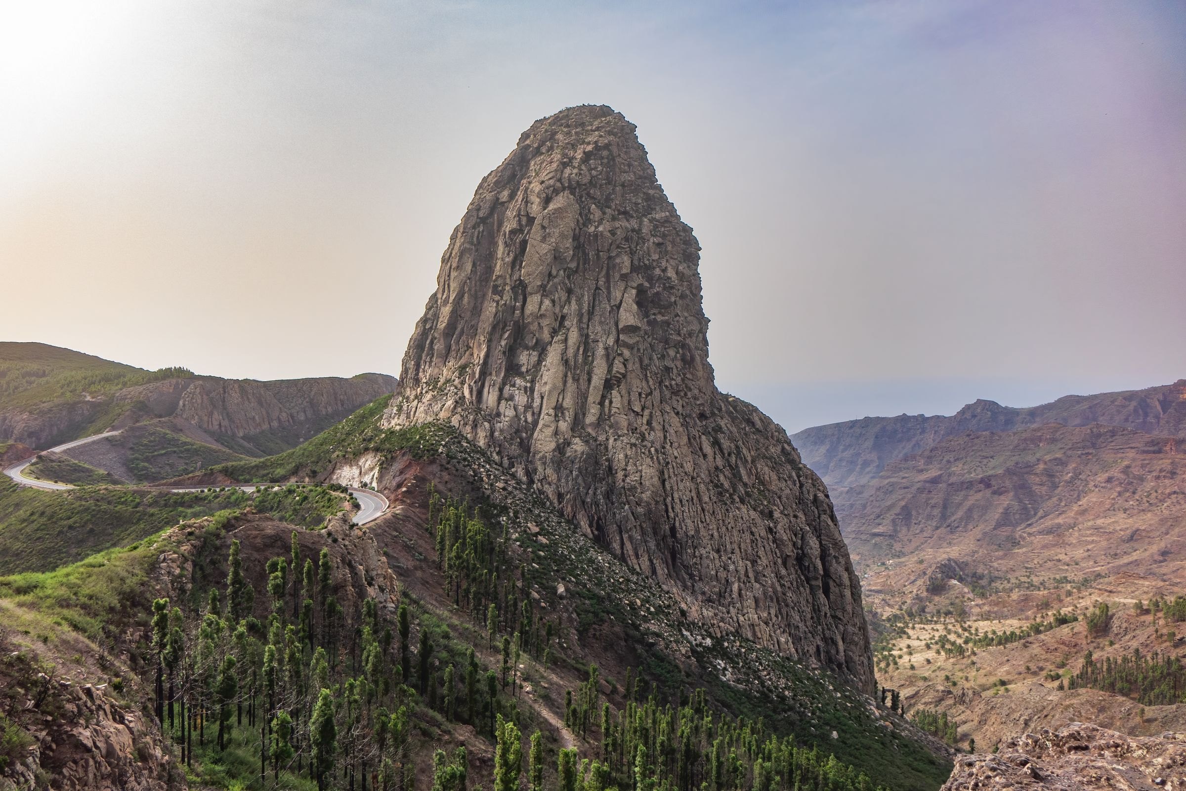 The Roque de Agando rock on La Gomera