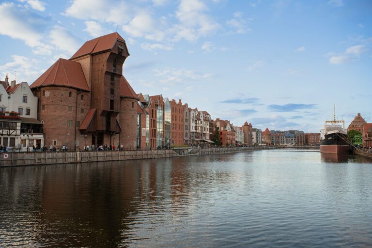 Gdansk's historic waterfront and crane