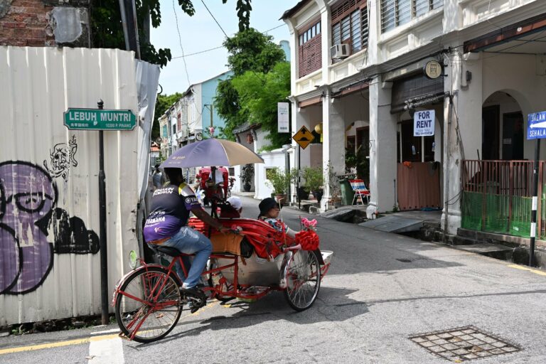 A trishaw in George Town, Penang