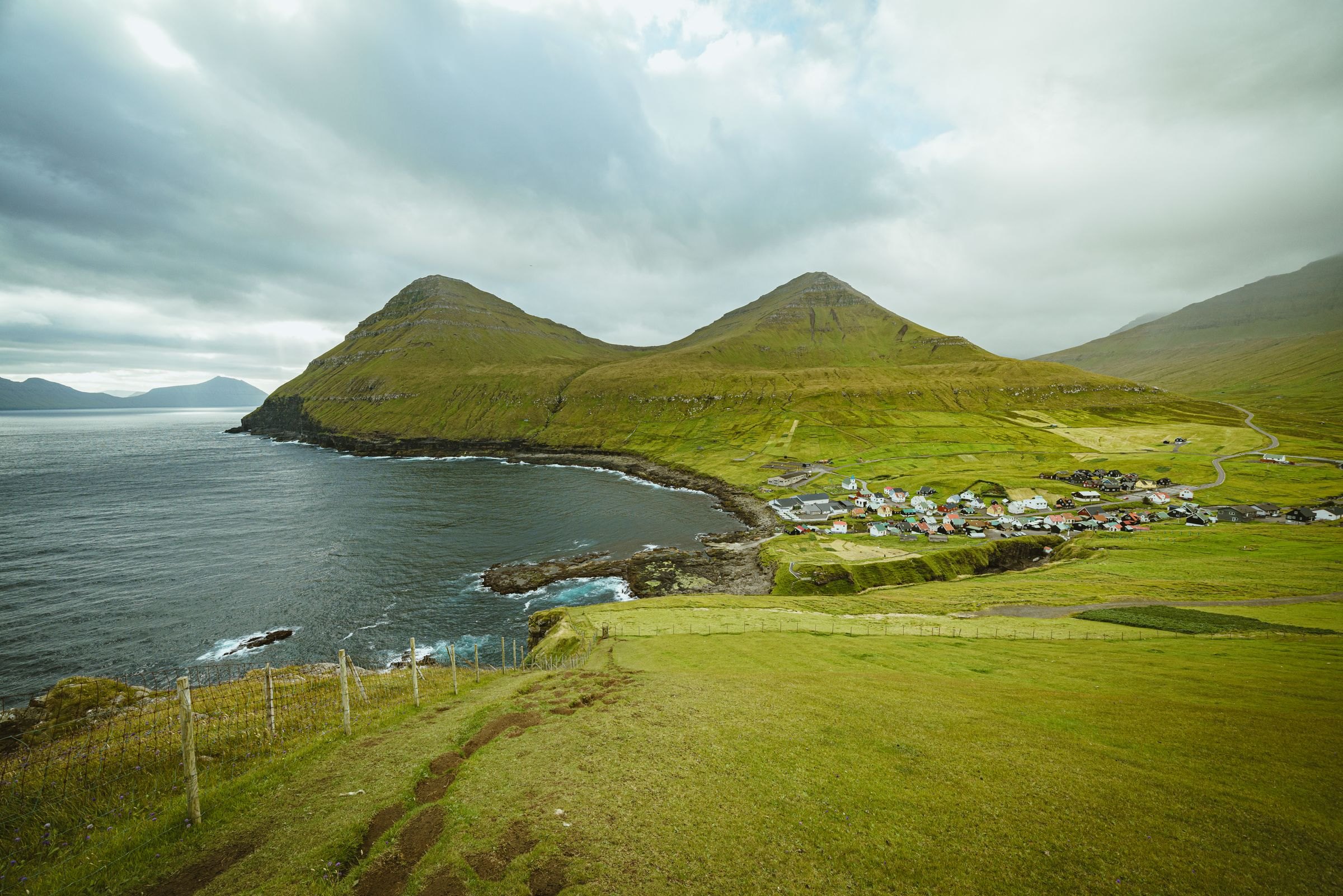 The village of Gjógv on Eysturoy
