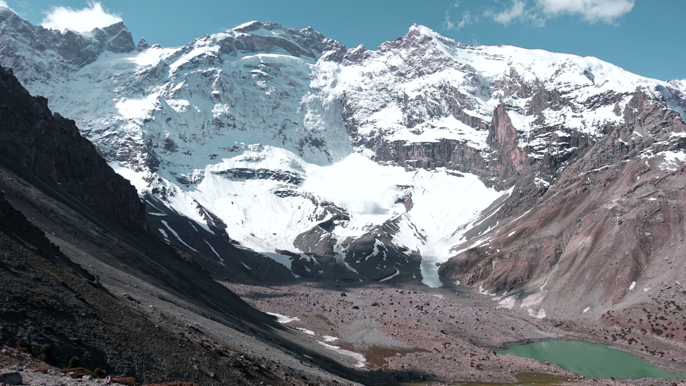 Snow-capped mountains in Tajikistan