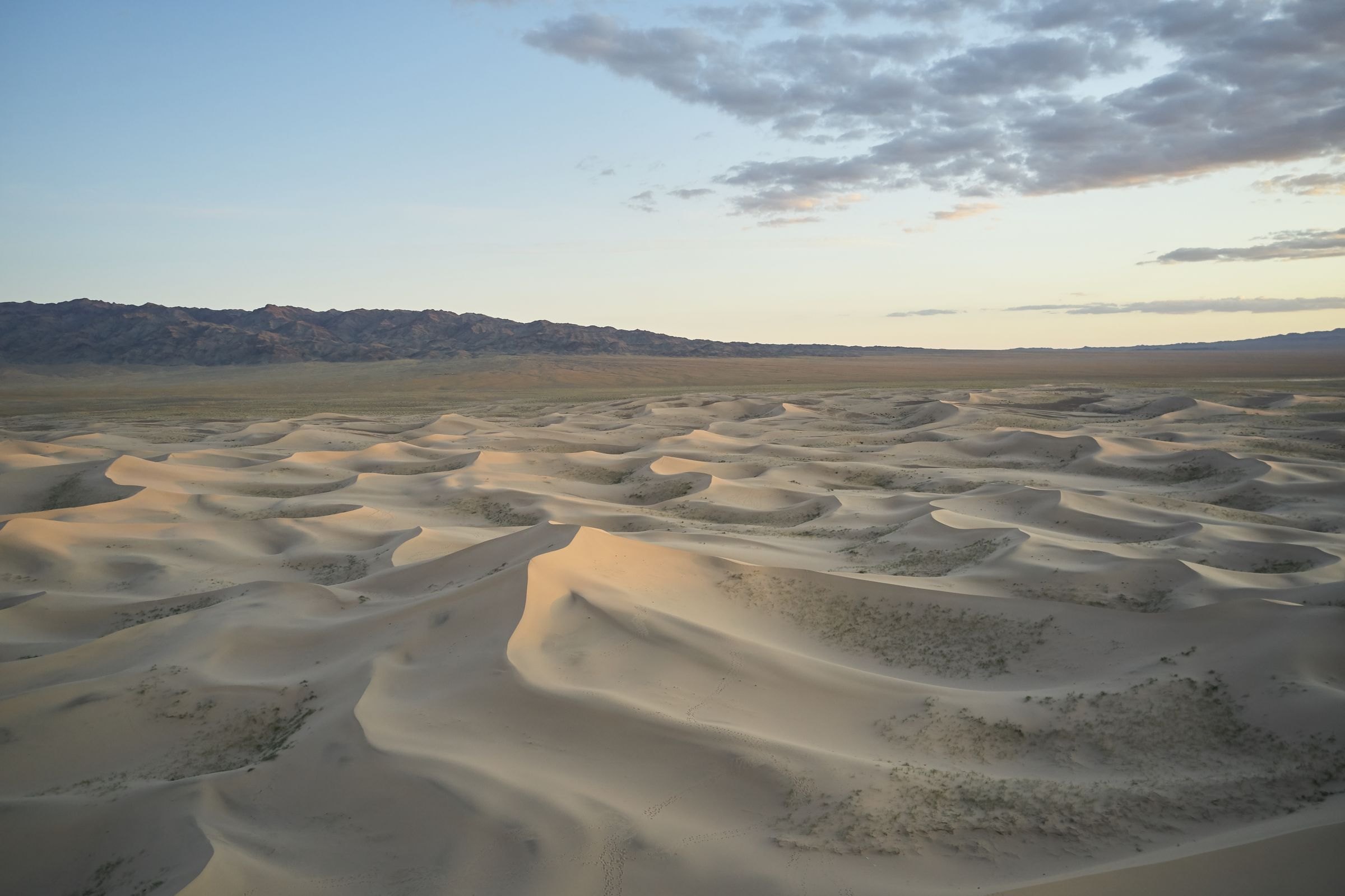Sand dunes in the Gobi Desert