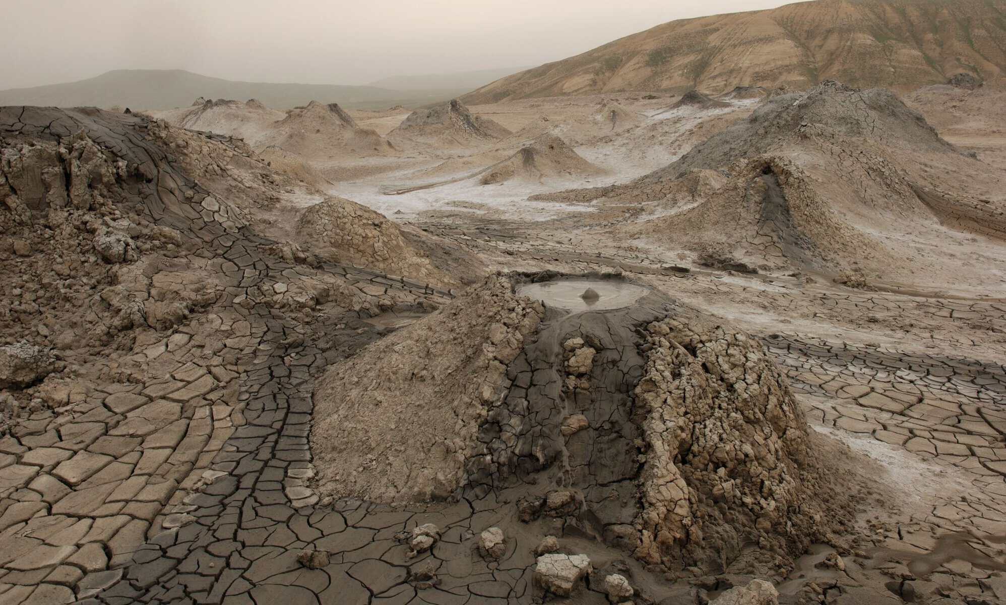 The mud volcanoes of Gobustan, Azerbaijan