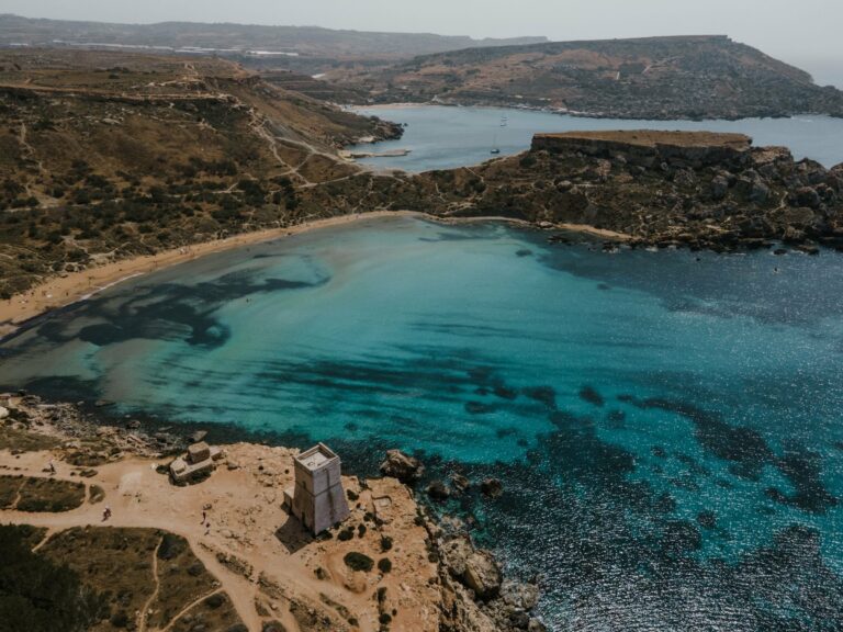 Golden Bay near Mellieħa from above