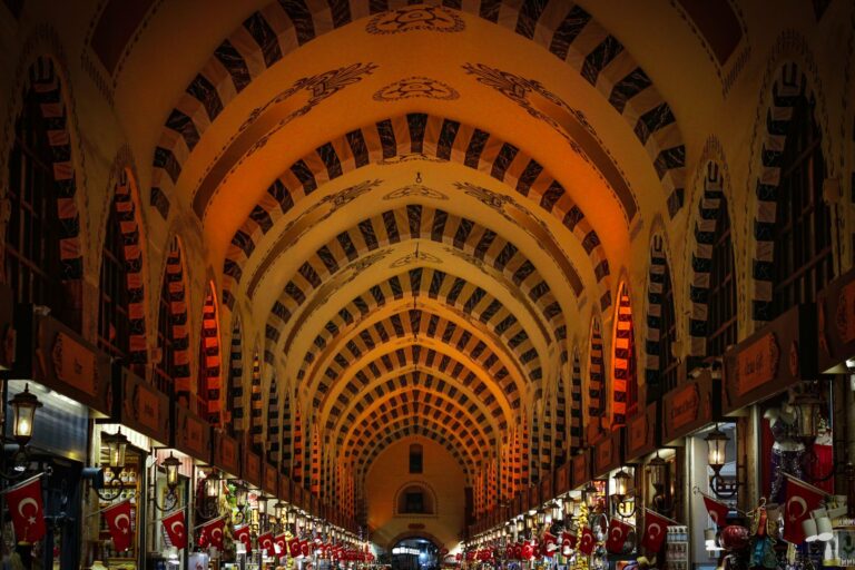 The arched halls of the Grand Bazaar in Istanbul